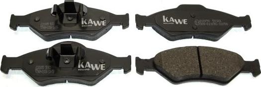 Kawe 810050 - Тормозные колодки, дисковые, комплект autospares.lv