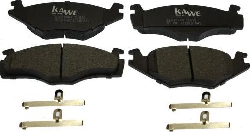 Kawe 810004 - Тормозные колодки, дисковые, комплект autospares.lv