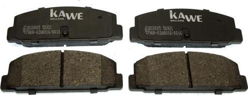Kawe 810005 - Тормозные колодки, дисковые, комплект autospares.lv