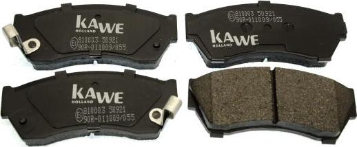 Kawe 810003 - Тормозные колодки, дисковые, комплект autospares.lv