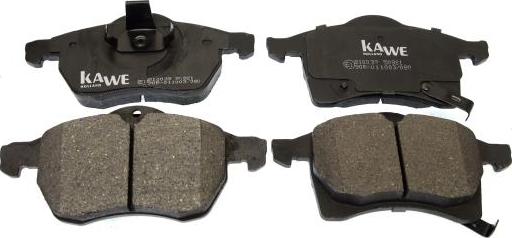 Kawe 810039 - Тормозные колодки, дисковые, комплект autospares.lv