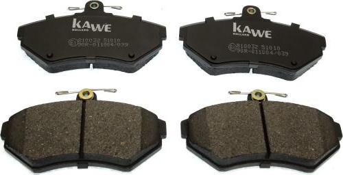 Kawe 810032 - Тормозные колодки, дисковые, комплект autospares.lv