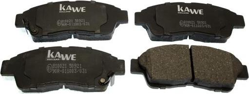 Kawe 810021 - Тормозные колодки, дисковые, комплект autospares.lv