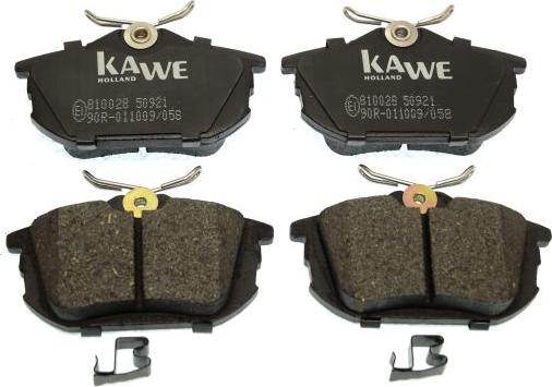 Kawe 810028 - Тормозные колодки, дисковые, комплект autospares.lv