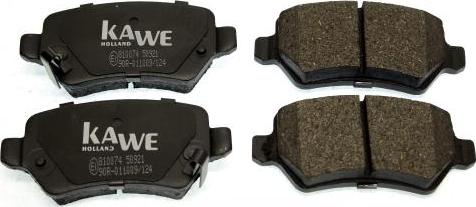 Kawe 810074 - Тормозные колодки, дисковые, комплект autospares.lv