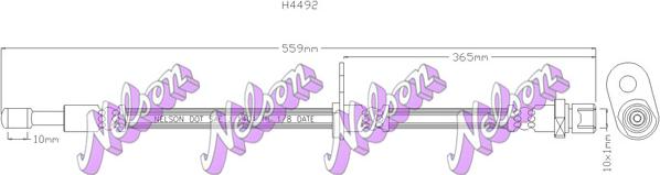 Kawe H4492 - Тормозной шланг autospares.lv