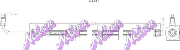 Kawe H4447 - Тормозной шланг autospares.lv