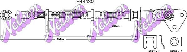 Kawe H4403Q - Тормозной шланг autospares.lv