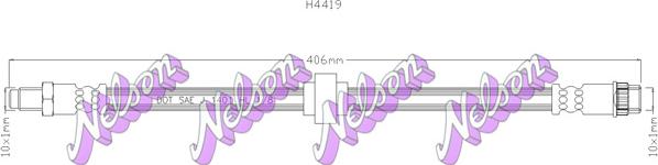 Kawe H4419 - Тормозной шланг autospares.lv