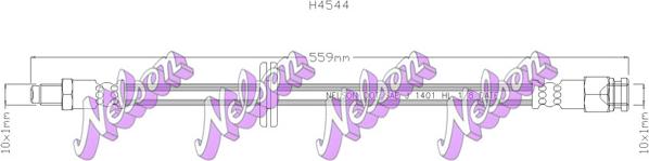 Kawe H4544 - Тормозной шланг autospares.lv