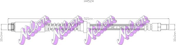 Kawe H4524 - Тормозной шланг autospares.lv