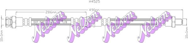 Kawe H4525 - Тормозной шланг autospares.lv