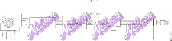 Kawe H4526 - Тормозной шланг autospares.lv