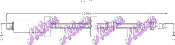 Kawe H4527 - Тормозной шланг autospares.lv