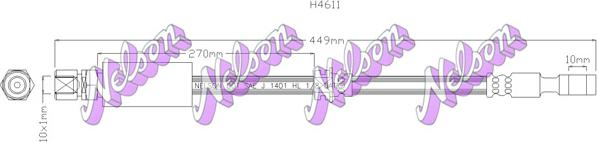 Kawe H4611 - Тормозной шланг autospares.lv