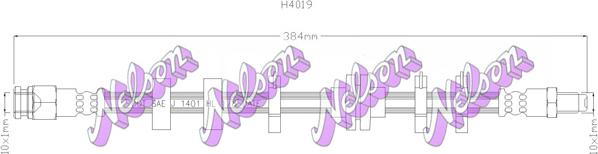 Kawe H4019 - Тормозной шланг autospares.lv