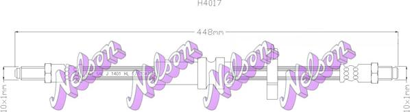 Kawe H4017 - Тормозной шланг autospares.lv