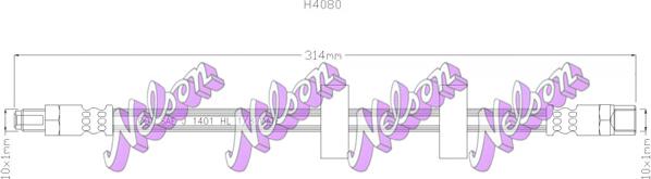 Kawe H4080 - Тормозной шланг autospares.lv