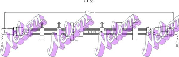 Kawe H4160 - Тормозной шланг autospares.lv