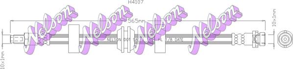 Kawe H4107 - Тормозной шланг autospares.lv