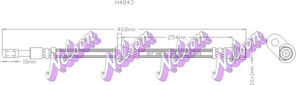 Kawe H4843 - Тормозной шланг autospares.lv