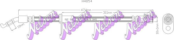 Kawe H4854 - Тормозной шланг autospares.lv