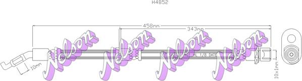 Kawe H4852 - Тормозной шланг autospares.lv