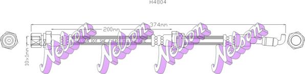 Kawe H4804 - Тормозной шланг autospares.lv