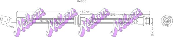 Kawe H4833 - Тормозной шланг autospares.lv