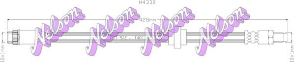 Kawe H4330 - Тормозной шланг autospares.lv