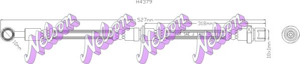 Kawe H4379 - Тормозной шланг autospares.lv