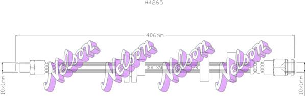 Kawe H4265 - Тормозной шланг autospares.lv