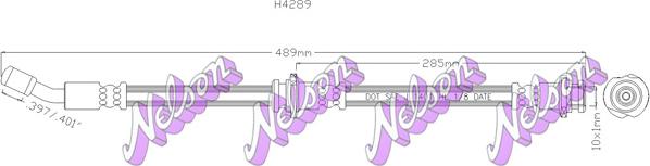 Kawe H4289 - Тормозной шланг autospares.lv