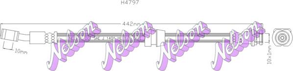 Kawe H4797 - Тормозной шланг autospares.lv