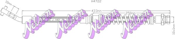 Kawe H4722 - Тормозной шланг autospares.lv