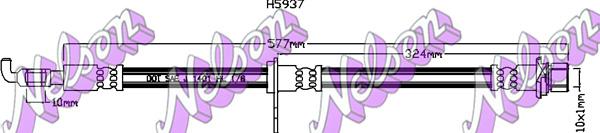 Kawe H5937 - Тормозной шланг autospares.lv