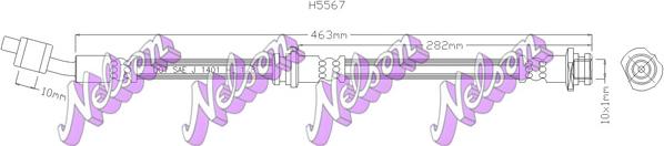 Kawe H5567 - Тормозной шланг autospares.lv