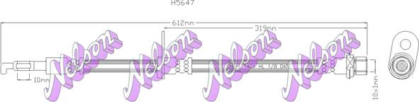 Kawe H5647 - Тормозной шланг autospares.lv