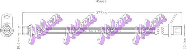 Kawe H5669 - Тормозной шланг autospares.lv