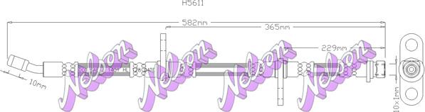 Kawe H5611 - Тормозной шланг autospares.lv