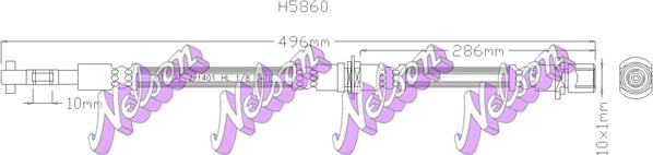 Kawe H5860 - Тормозной шланг autospares.lv