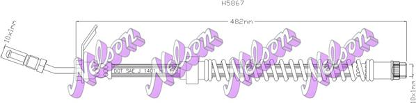 Kawe H5867 - Тормозной шланг autospares.lv