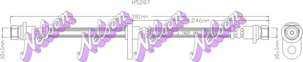 Kawe H5287 - Тормозной шланг autospares.lv