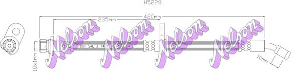 Kawe H5228 - Тормозной шланг autospares.lv