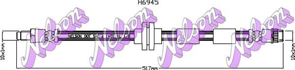 Kawe H6945 - Тормозной шланг autospares.lv