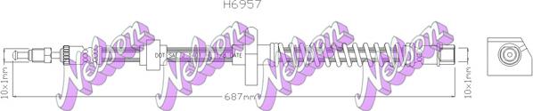 Kawe H6957 - Тормозной шланг autospares.lv