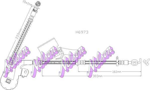 Kawe H6973 - Тормозной шланг autospares.lv