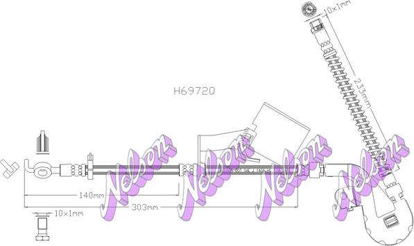 Kawe H6972Q - Тормозной шланг autospares.lv