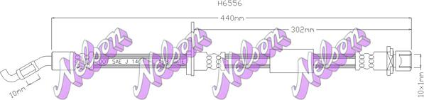 Kawe H6556 - Тормозной шланг autospares.lv