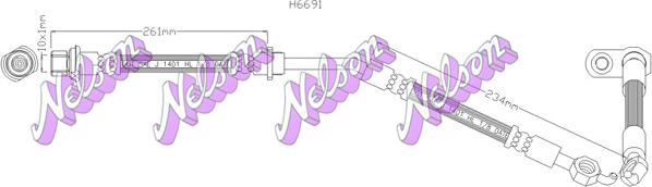 Kawe H6691 - Тормозной шланг autospares.lv